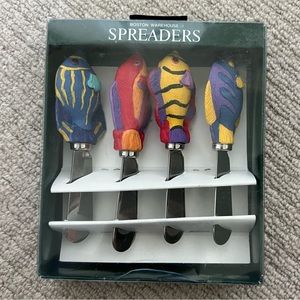 Vintage Cheese Knife Set - Tropical Fish